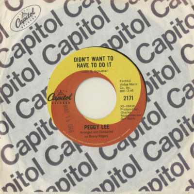 Didn't Want To Have To Do It / Reason To Believe