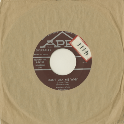 Don't Ask Me Why / To Each His Own (1958)