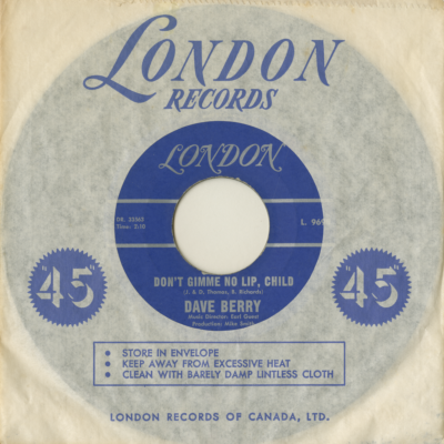 Don't Gimmie No Lip Child / The Crying Game (1964)