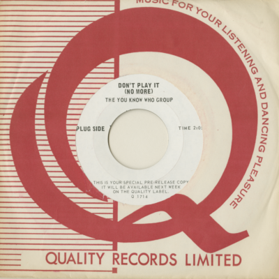 Don't Play It No More / Run I Wanna Be Free