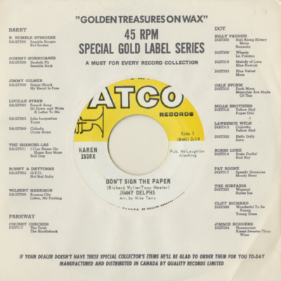 Don't Sign The Paper / Almost (1968)