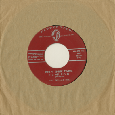 Don't Think Twice It's All Right / Autumn To May (1963)