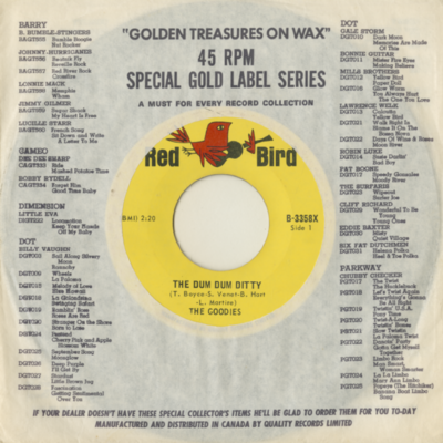 The Dum Dum Ditty / Sophisticated Boom Boom (1965)