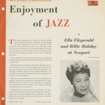 Ella Fitzgerald And Billie Holiday At Newport