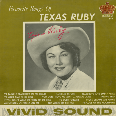 Favorite Songs Of Texas Ruby (1963)