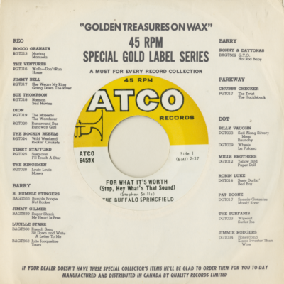 For What It's Worth / Do I Have To Come Right Out And Say It (1966)