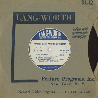 Frankie Carle And His Orchestra