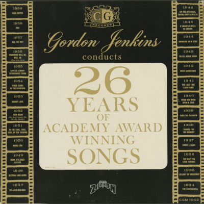 Gordon Jenkins Conducts 26 years Of Academy Award Winning Songs