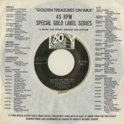 Growin' Up Too Fast / Waitin' For Joey