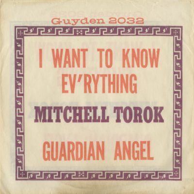 Guardian Angel / I Want To Know Everything (1960)
