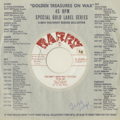 You Don't Know What It's Like To Be Me / Handle With Care (1964)