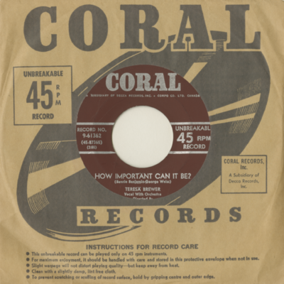 How Important Can It Be / Pledging My Love