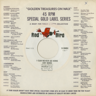 I Can Never Go Home Anymore / Bull Dog