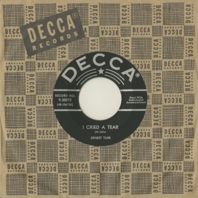 I Cried A Tear / I'd Rather Be