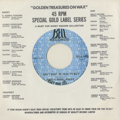 I Don't Want To Have To Wait / Let Love Come Between Us