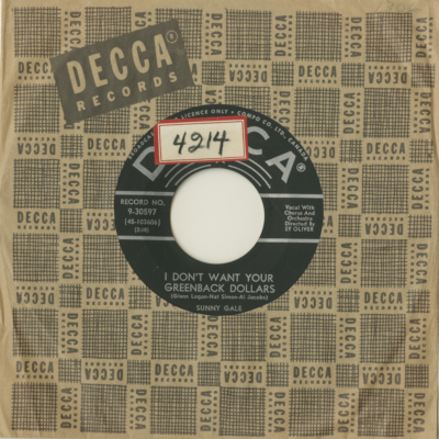 I Don't Want Your Greenback Dollars / For Crying Out Loud