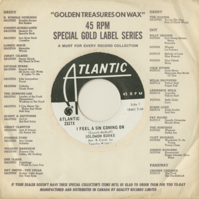 I Feel A Sin Comin On / Mountain Of Pride (1966)