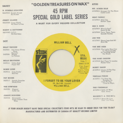 I Forgot To Be Your Lover / Bring The Curtain Down (1968)