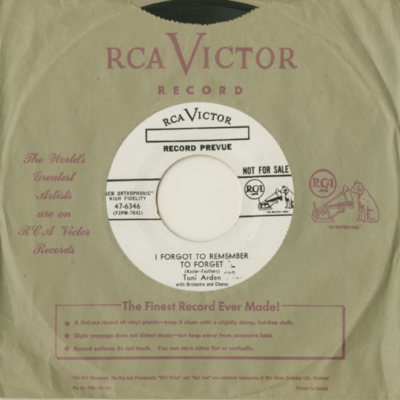 I Forgot To Remember To Forget / Are You Satisfied (1955)