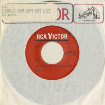 I Heard A Heartbreak Last Night / Golden Memories And Silver Tears