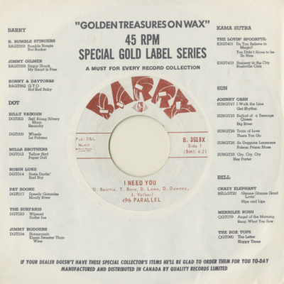 I Need You / Good Time Baby