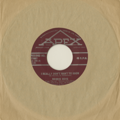 I Really Don't Want To Know / Years Of Tears