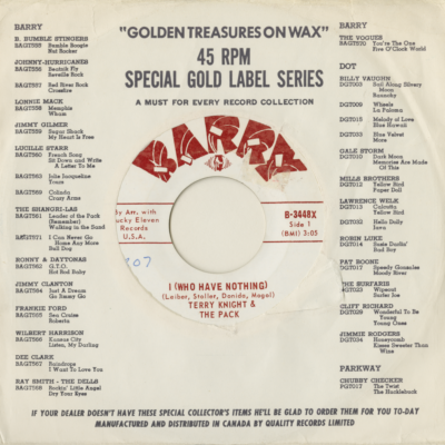 I Who Have Nothing / Numbers