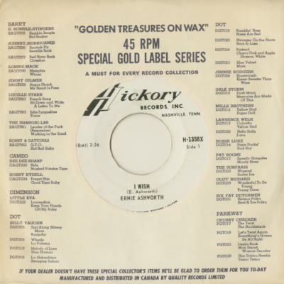 I Wish / Crazy Me Foolish You (1965)