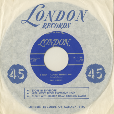 I Wish I Could Believe You / I'd Rather Be In Your Arms (1963)