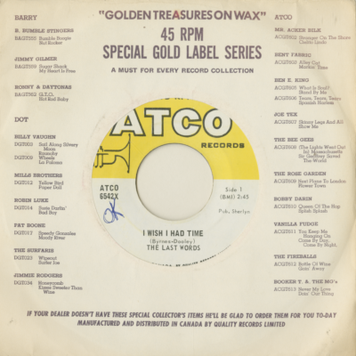 I Wish I Had Time / One More Time