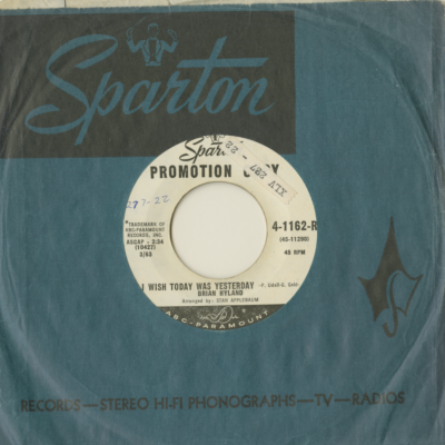 I Wish Today Was Yesterday / Somewhere In The Night (1963)