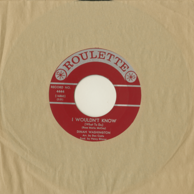 I Wouldn't Know / For All We Know