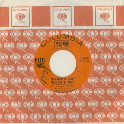 I'd Rather Be Sorry / Drive In Movie