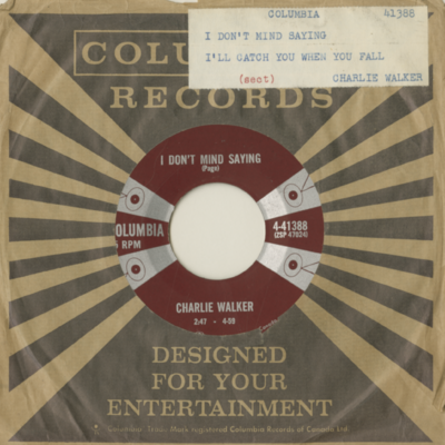 I'll Catch You When You Fall / I Don't Mind Saying