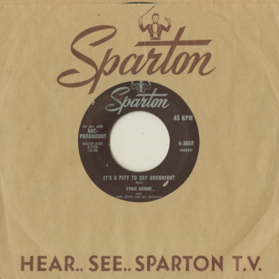 It's A Pity To Say Goodnight / I'll Come Back (1956)