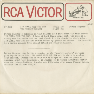 I'm Gonna Feed You Now / The Bride's Bouquet