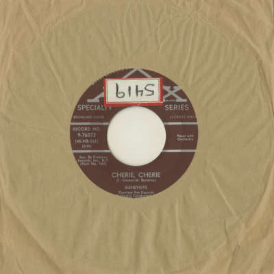 I'm Never Going To Kiss You / Cherie Cherie