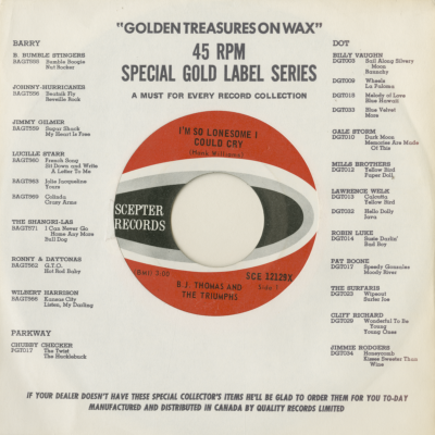 I'm So Lonesome I Could Cry / Candy Baby