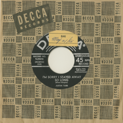 I'm Sorry I Stayed Away So Long / My Heart's Not For Little Girls To Play With