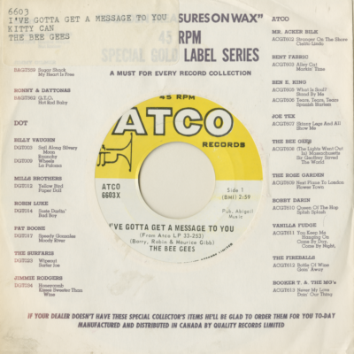 I've Got To Get A Message To You / Kitty Can