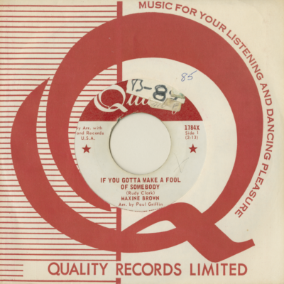 If You Gotta Make A Fool Of Somebody / You're In Love