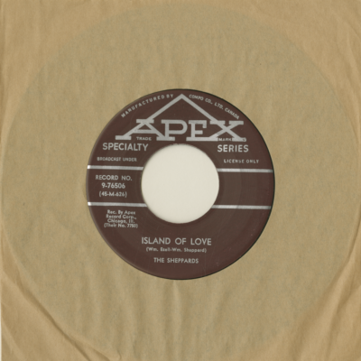 Island Of Love / Never Felt This Way Before (1959)