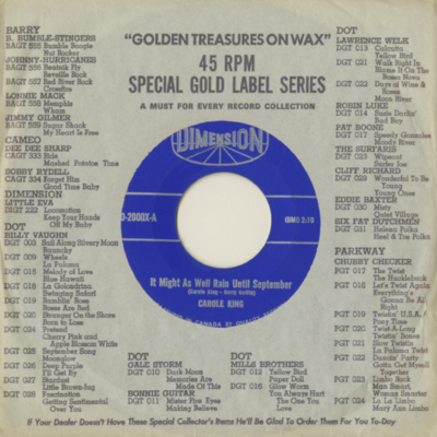 It Might As Well Rain Until September / Nobody's Perfect (1962)