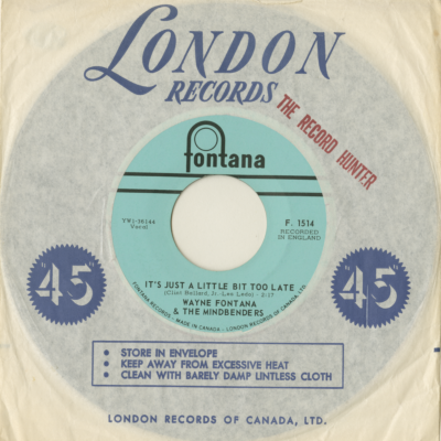 It's Just A Little Bit Too Late / Long Time Comin' (1965)