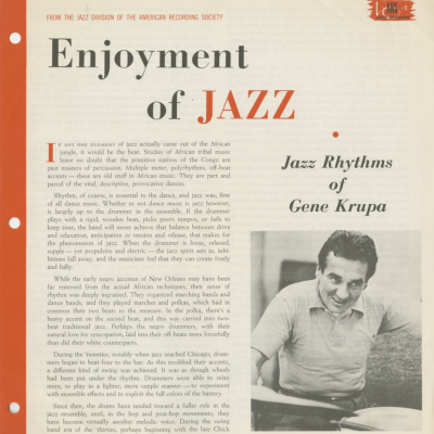 Jazz Rhythms Of Gene Krupa