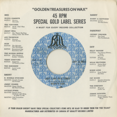 Just Like Old Times / When She Touches Me