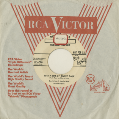 Just-A-Lot-Of Sweet Talk / A Man With A Plan