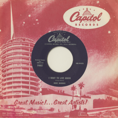 Kissing My Pillow / I Want To Live Again (1961)