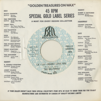 La La Means I Love You / Can't Get Over Losing You