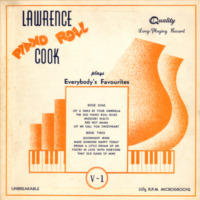 Lawrence Piano Roll Cook Plays Everybody's Favorites